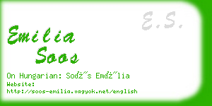 emilia soos business card